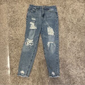Distressed Blue Women's Jeans